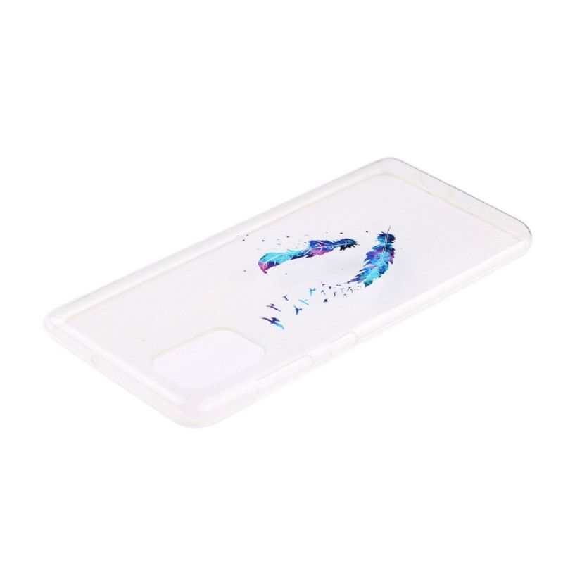 Coque Huawei Y5p Transparente Plumes