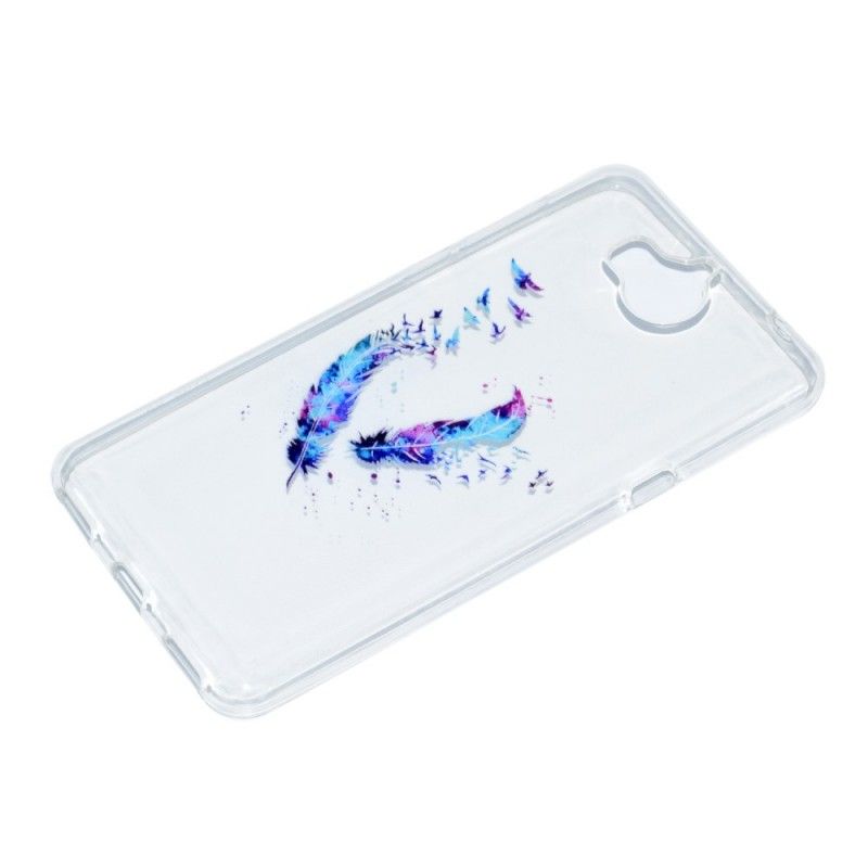 Coque Huawei Y6 2017 Plume Transparente Plumes