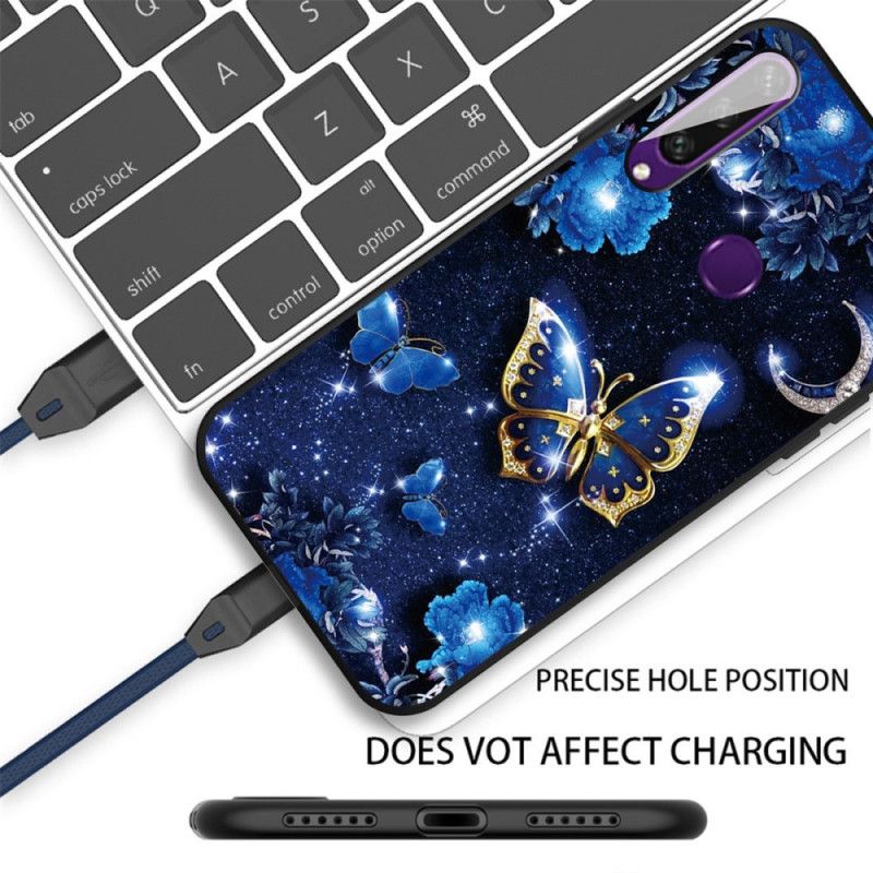 Coque Huawei Y6p Papillon D'or