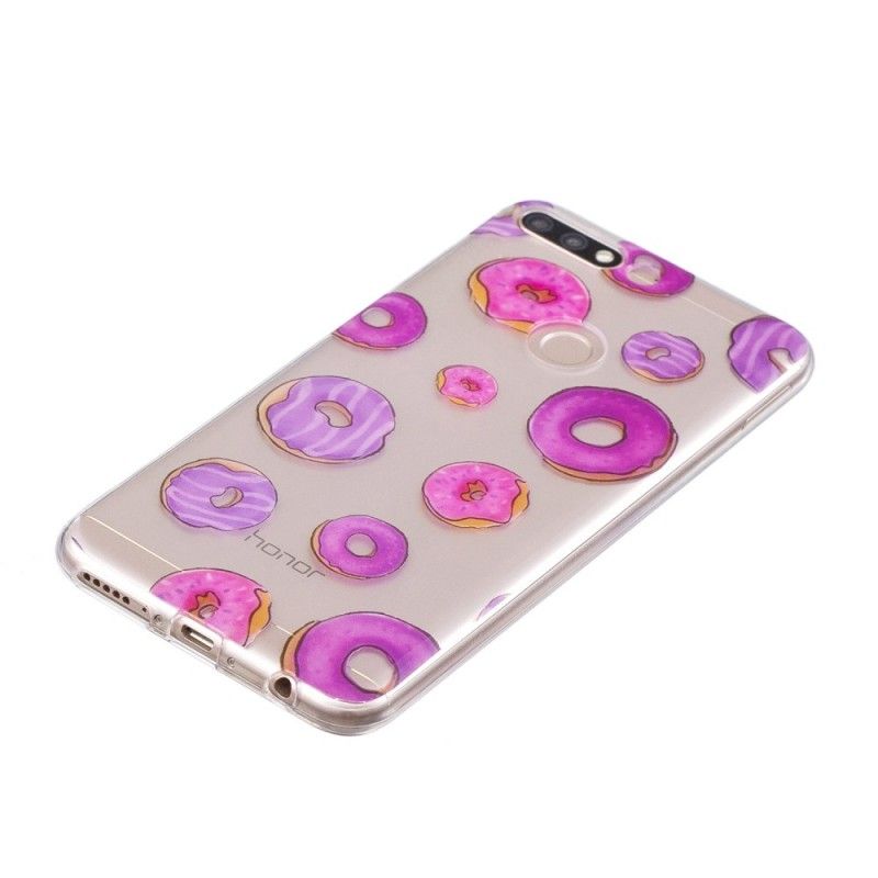 Coque Huawei Y7 2018 / Honor 7c Transparente Fan De Donuts