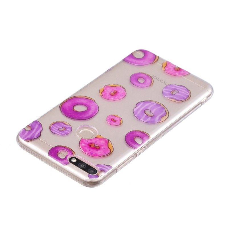 Coque Huawei Y7 2018 / Honor 7c Transparente Fan De Donuts