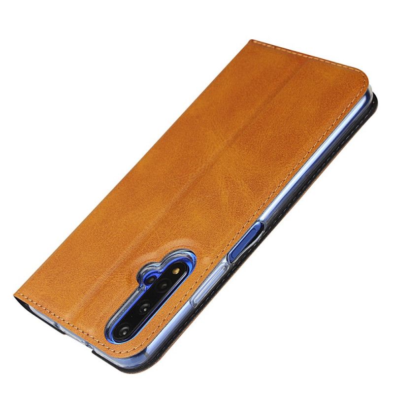 Flip Cover Honor 20 / Huawei Nova 5t Simili Cuir Avec Lanière