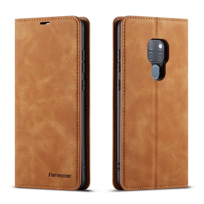 Flip Cover Huawei Mate 20 Effet Cuir Forwenw