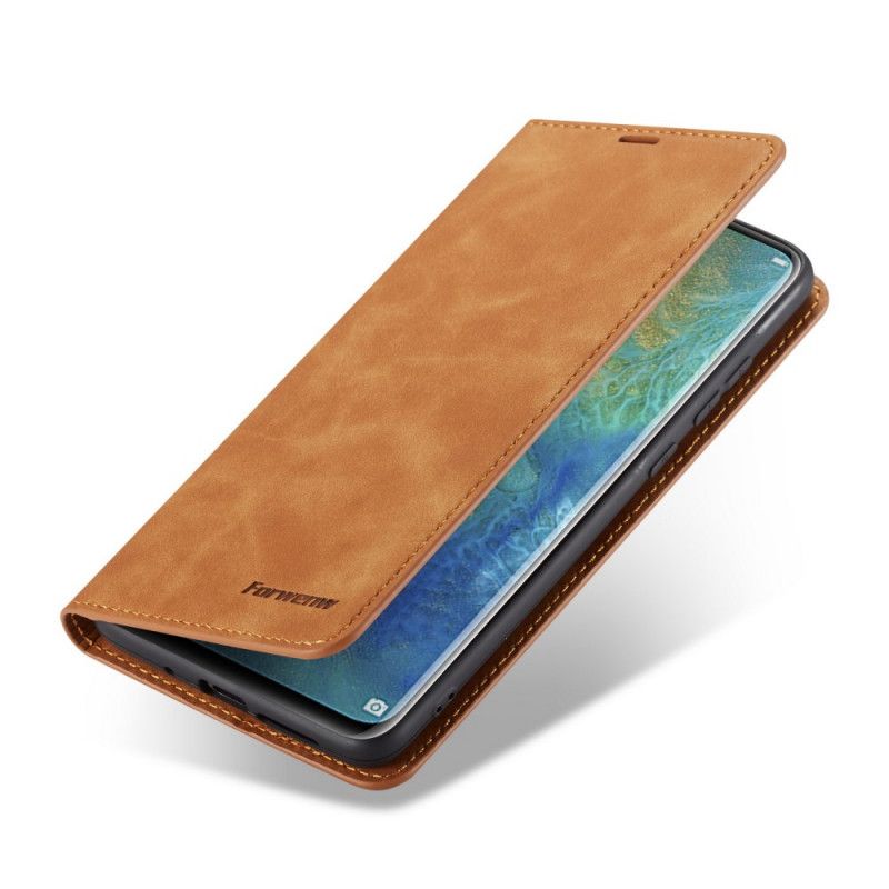 Flip Cover Huawei Mate 20 Effet Cuir Forwenw