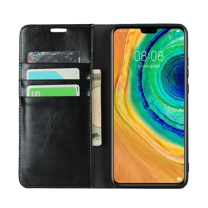 Flip Cover Huawei Mate 30 Cuir Véritable Pureté