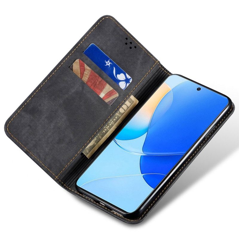 Flip Cover Huawei Nova 11 Pro Tissu Jeans