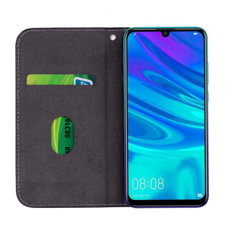 Flip Cover Huawei P Smart 2019 Effet Peau De Crocodile Et Paillettes