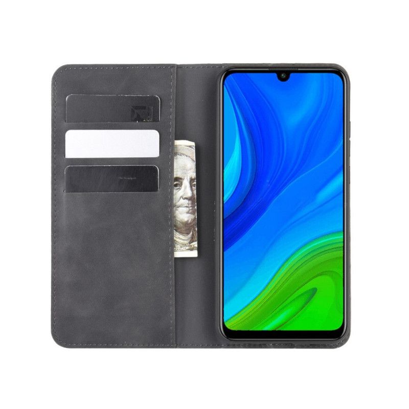 Flip Cover Huawei P Smart 2020 Effet Cuir Douceur Soie