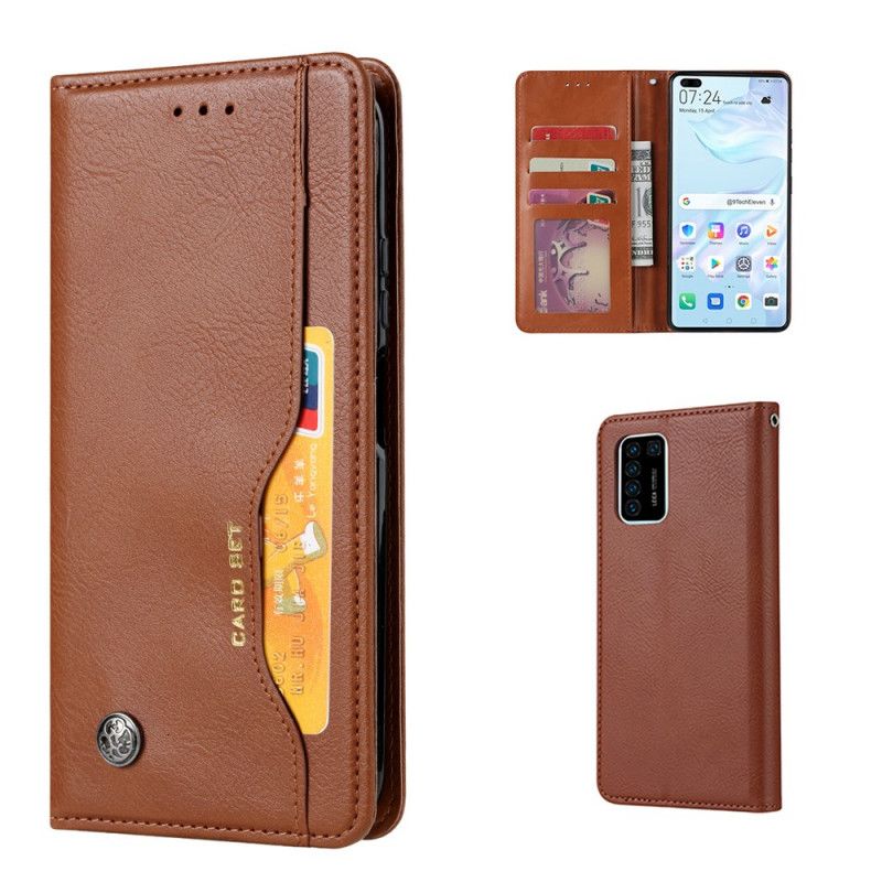 Flip Cover Huawei P Smart 2021 Simili Cuir Porte-cartes