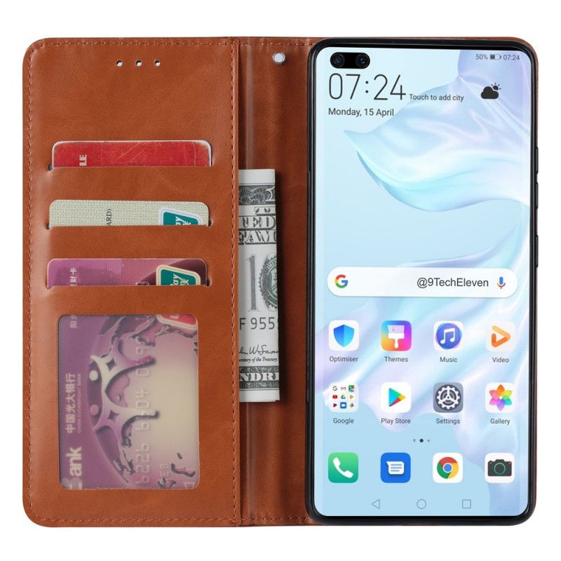 Flip Cover Huawei P Smart 2021 Simili Cuir Porte-cartes