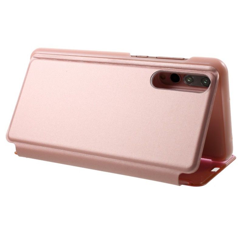 Flip Cover Huawei P20 Pro Miroir Et Effet Cuir