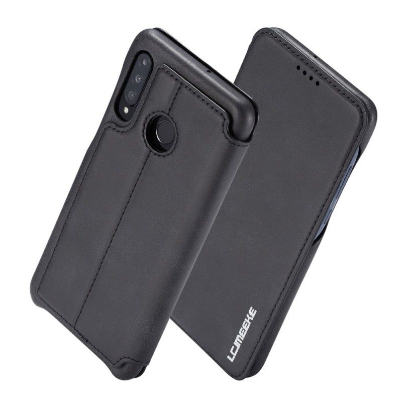 Flip Cover Huawei P30 Lite Lc.imeeke Effet Cuir