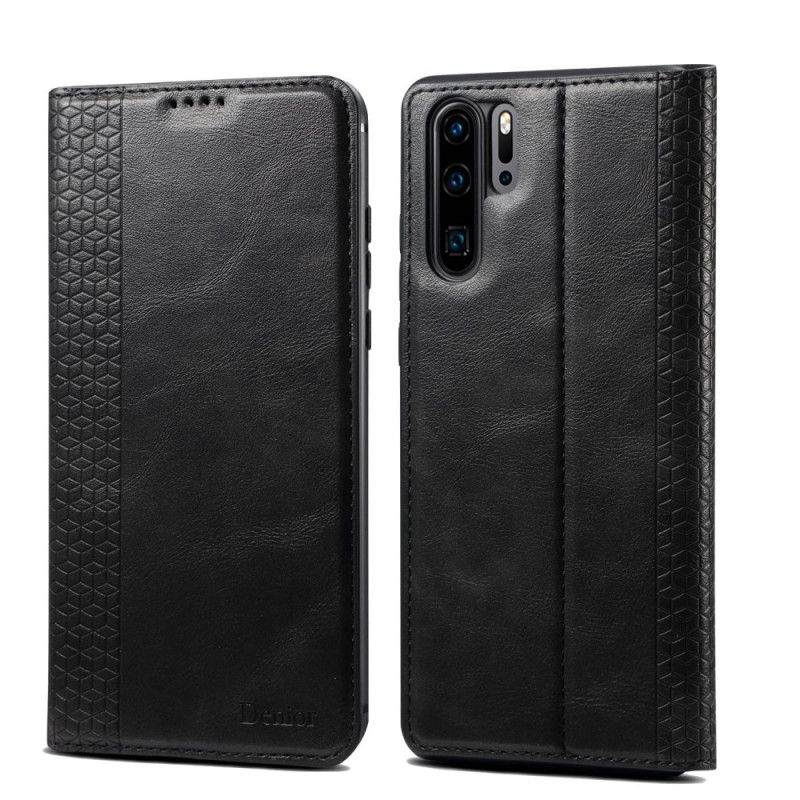 Flip Cover Huawei P30 Pro Effet Cuir Texturé