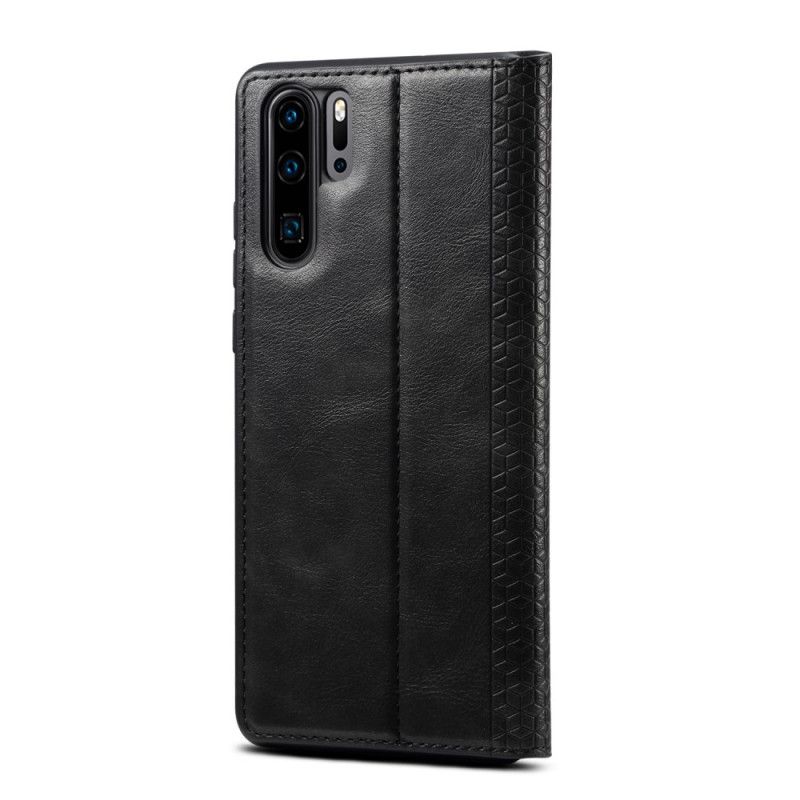 Flip Cover Huawei P30 Pro Effet Cuir Texturé