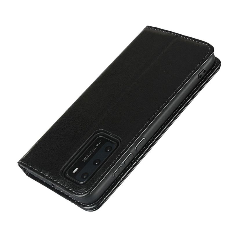 Flip Cover Huawei P40 Cuir Véritable