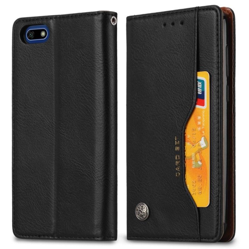 Flip Cover Huawei Y5 2018 Simili Cuir Porte-cartes