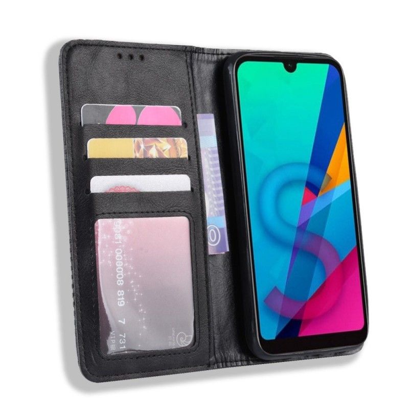 Flip Cover Huawei Y5 2019 / Honor 8s Effet Cuir Vintage Stylisé