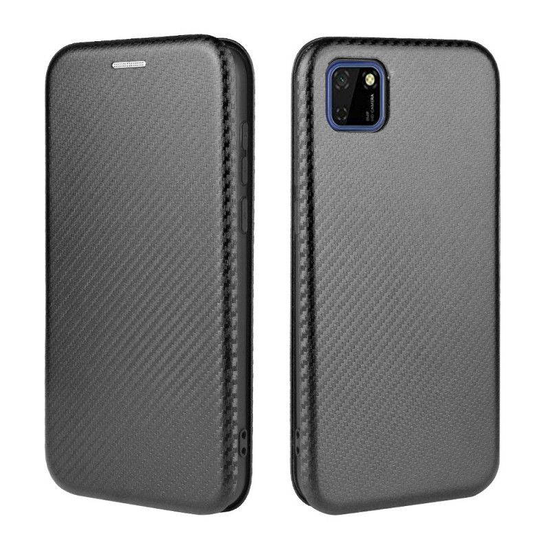 Flip Cover Huawei Y5p Fibre Carbone