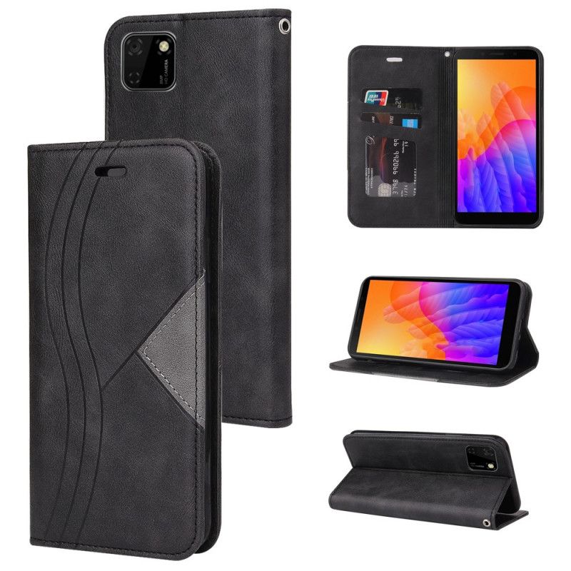 Flip Cover Huawei Y5p Style Cuir Vague