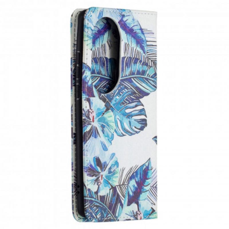 Flip Cover Pour Huawei P50 Pro Feuilles