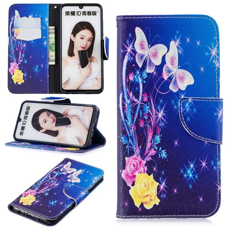 Housse Honor 10 Lite / Huawei P Smart 2019 Papillons Dans La Nuit