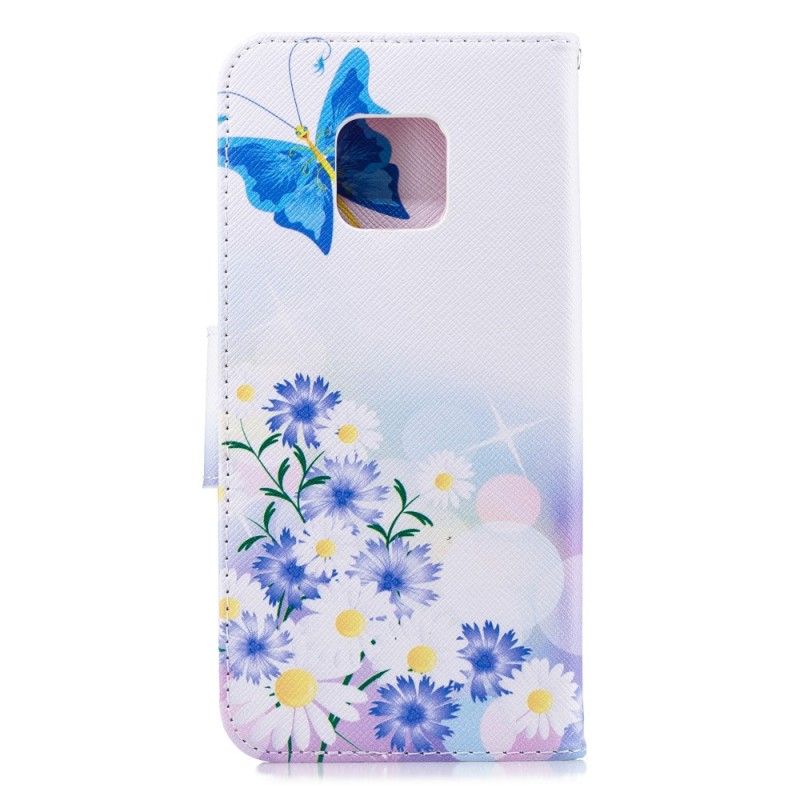 Housse Huawei Mate 20 Pro Papillons Et Fleurs Peints