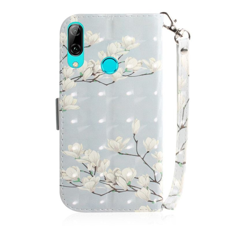 Housse Huawei P Smart 2019 Arbre En Fleurs À Lanière