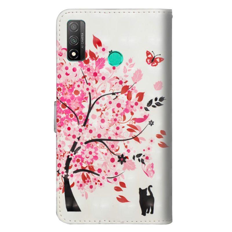 Étui Housse Huawei P Smart 2020 Arbre Rose