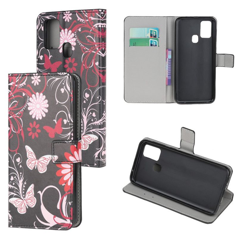 Housse Huawei P Smart 2020 Papillons Et Fleurs