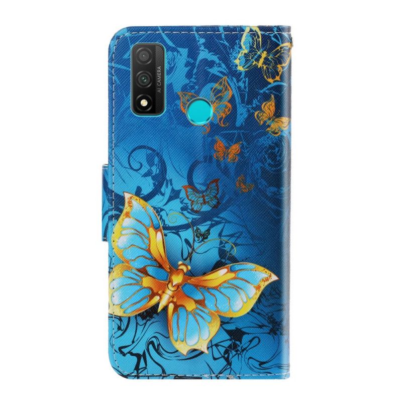 Housse Huawei P Smart 2020 Variations Papillons À Lanière