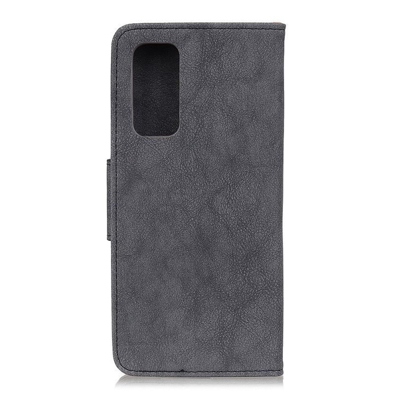 Housse Huawei P Smart 2021 Cuir Fendu Vintage