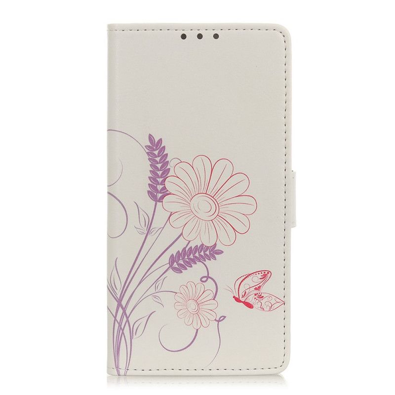 Housse Huawei P Smart 2021 Dessin Papillons Et Fleurs