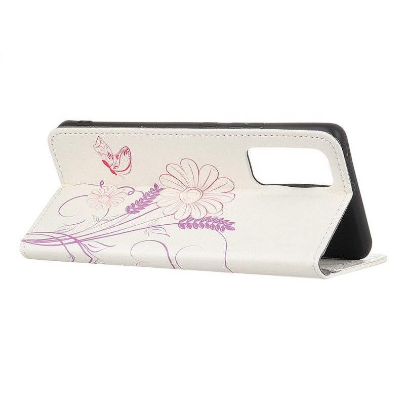 Housse Huawei P Smart 2021 Dessin Papillons Et Fleurs