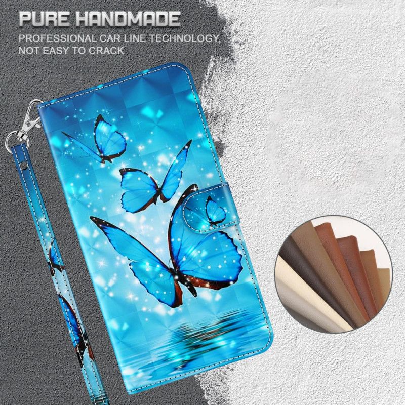 Housse Huawei P Smart 2021 Papillons Bleus Volants