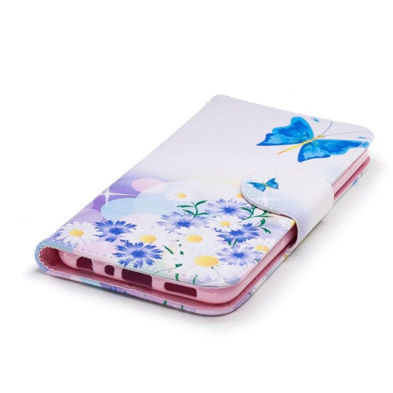 Housse Huawei P Smart Papillons Et Fleurs Peints