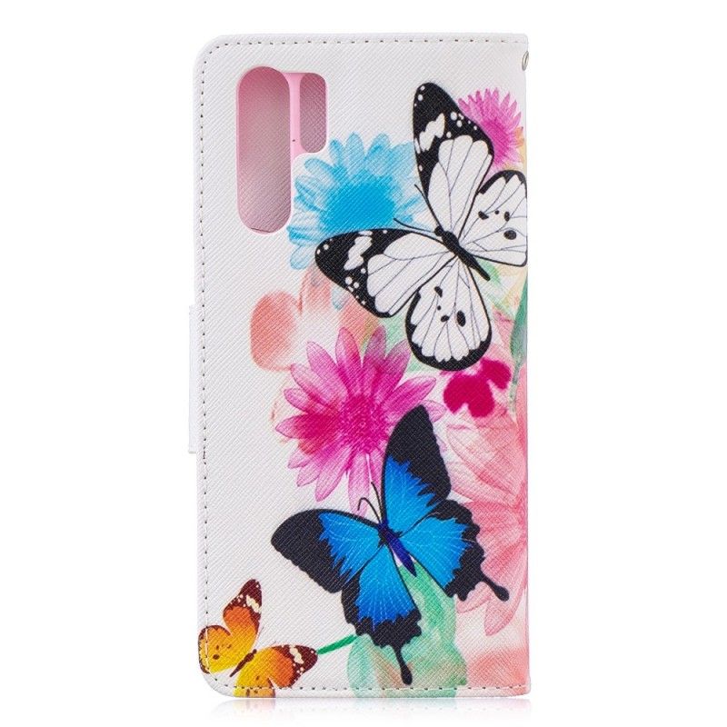 Housse Huawei P30 Pro Papillons Et Fleurs Peints