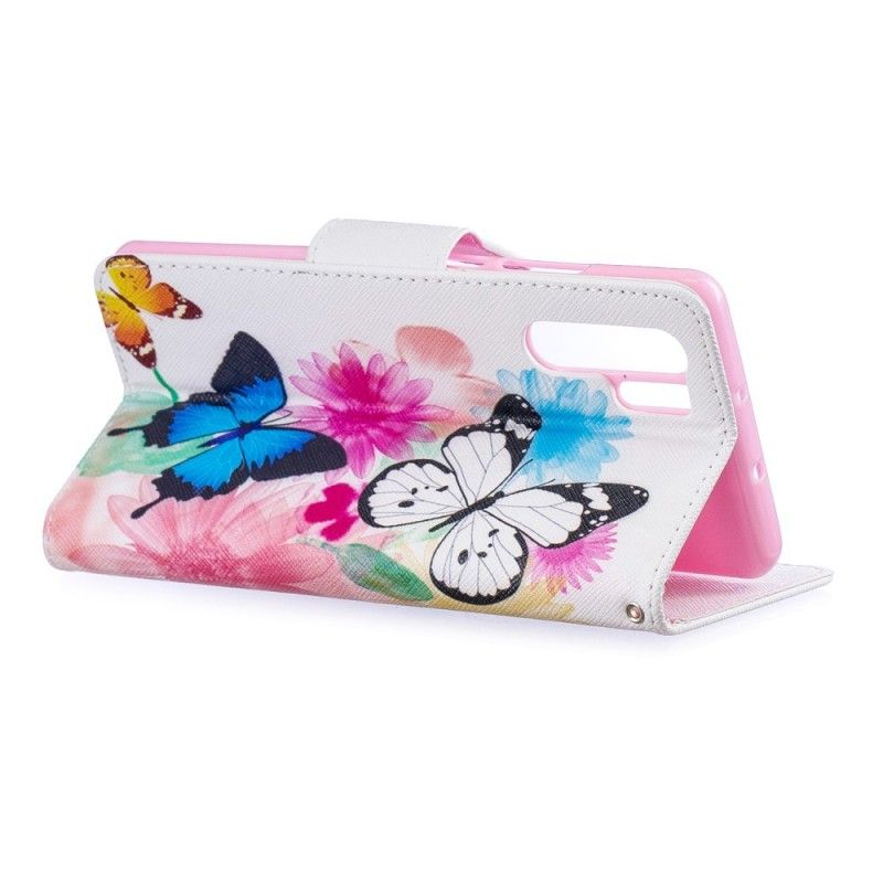 Housse Huawei P30 Pro Papillons Et Fleurs Peints