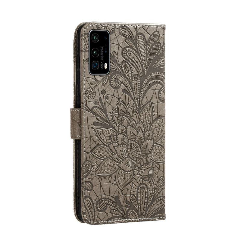 Housse Huawei P40 Fleurs Tribales À Lanière