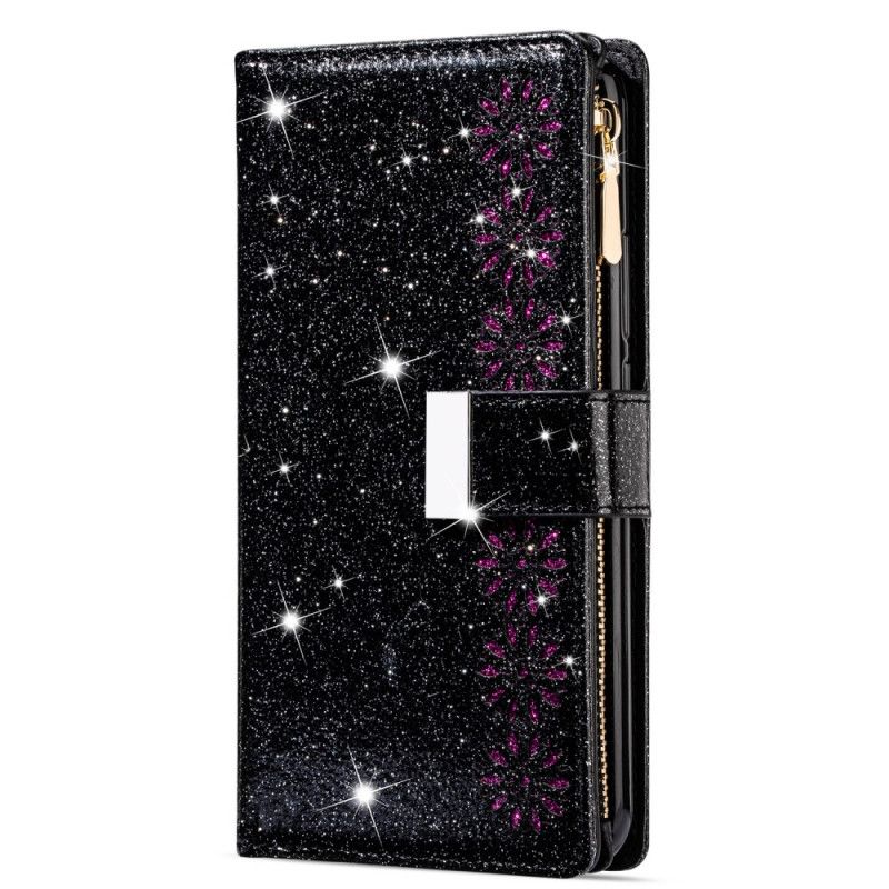 Housse Huawei P40 Paillettes Portefeuille Zip