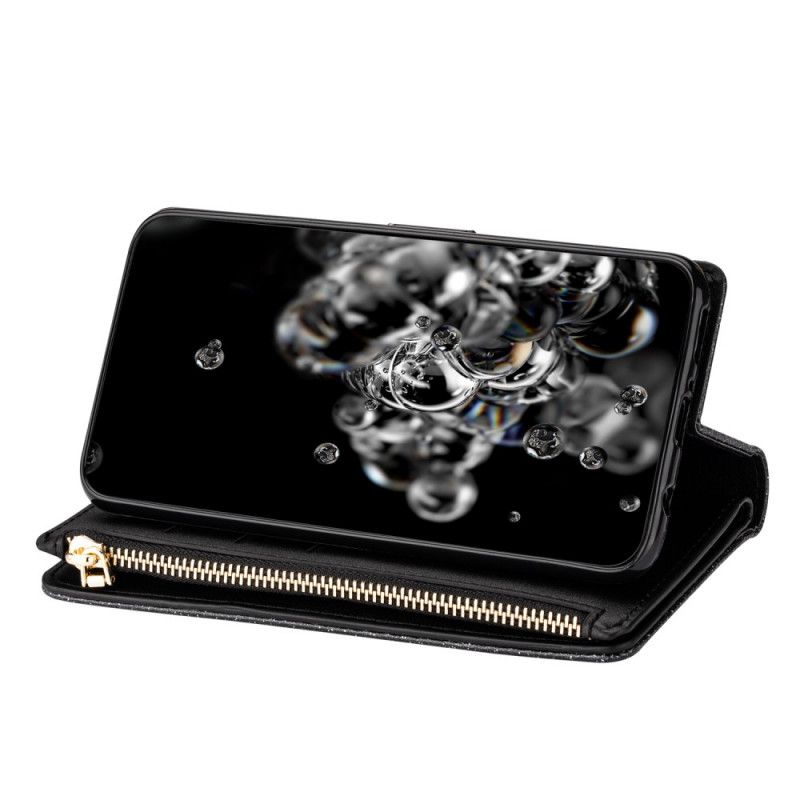 Housse Huawei P40 Paillettes Portefeuille Zip