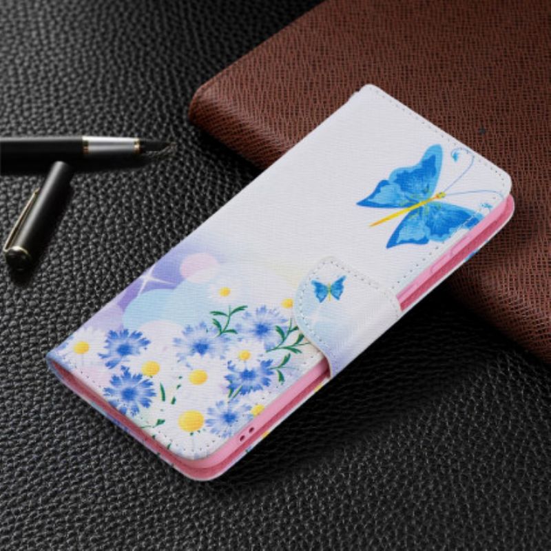 Housse Huawei P50 Papillons Et Fleurs Peints