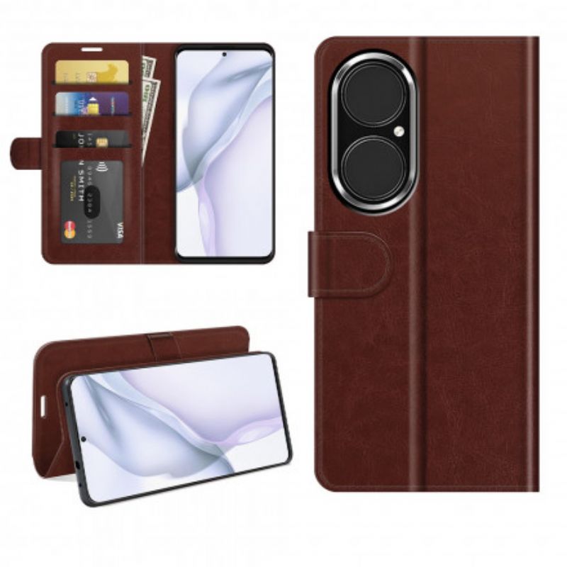 Housse Huawei P50 Style Cuir Design