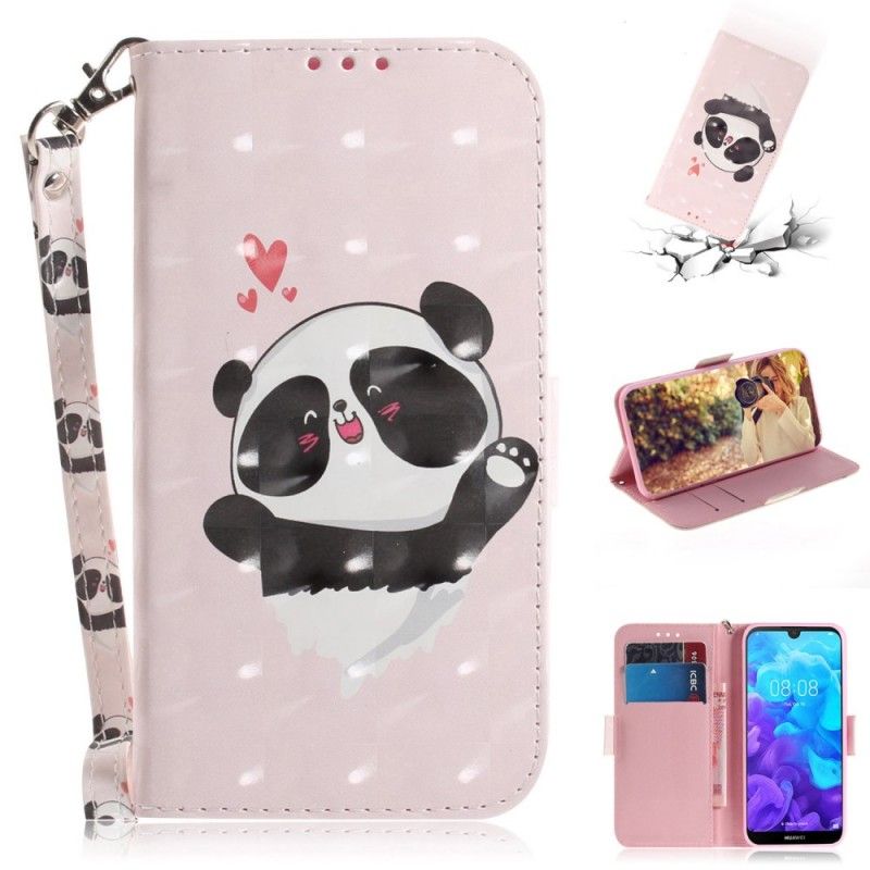 Housse Huawei Y5 2019 Panda Love À Lanière