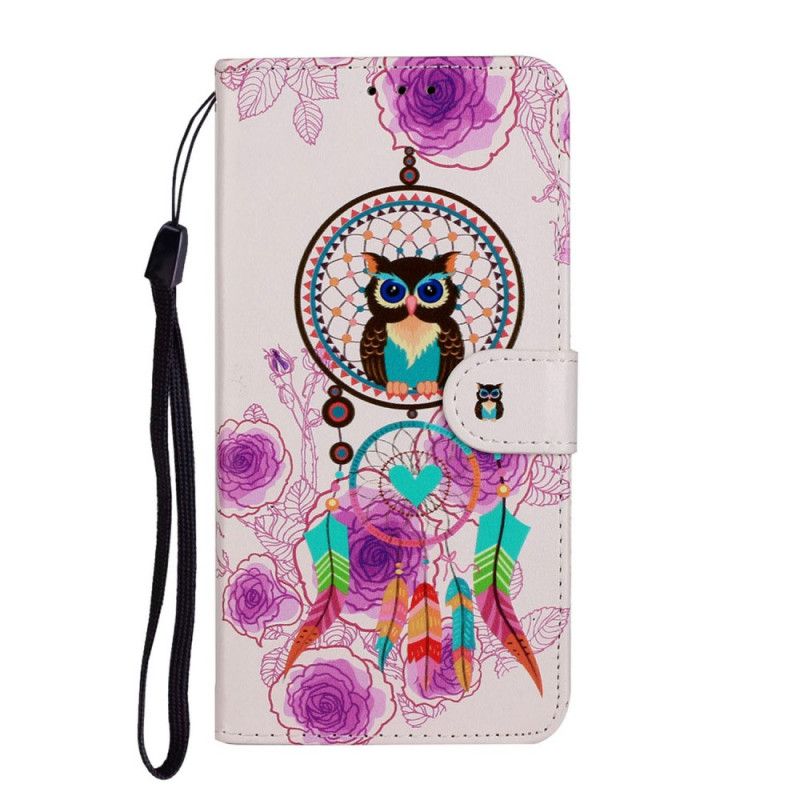 Housse Huawei Y5p Attrape Rêves Hibou Avec Fleurs