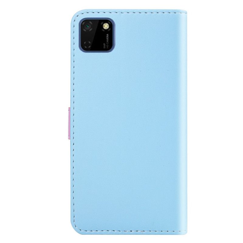 Housse Huawei Y5p Effet Cuir Tricolore