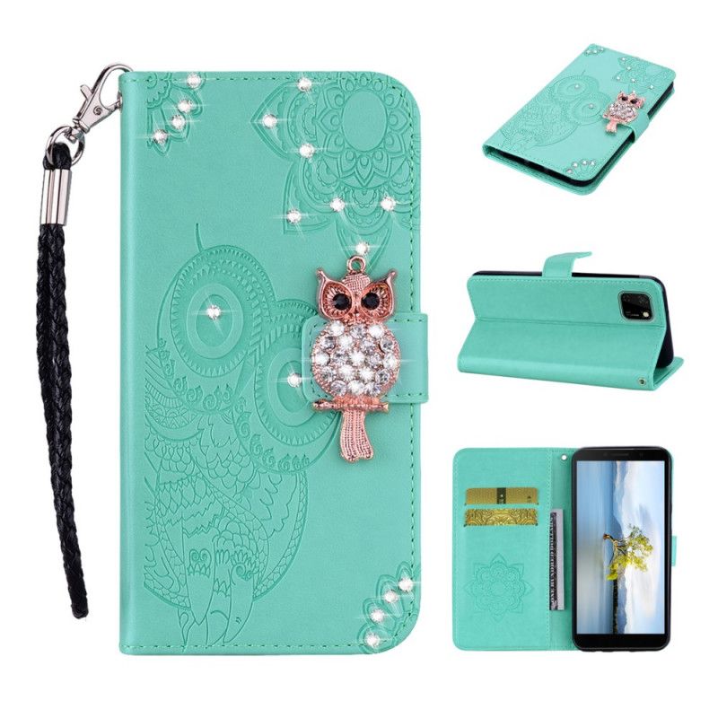 Housse Huawei Y5p Hibou Mandala Et Breloque