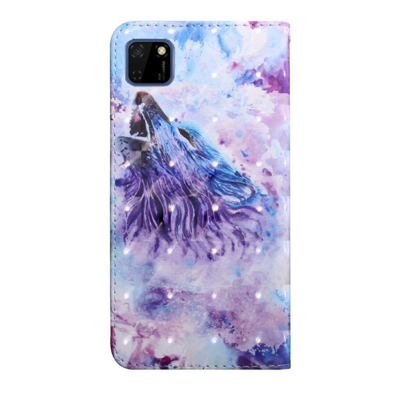 Housse Huawei Y5p Loup Aquarelle