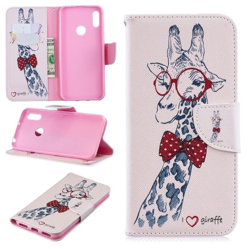 Étui Housse Huawei Y6 2019 Girafe Intello