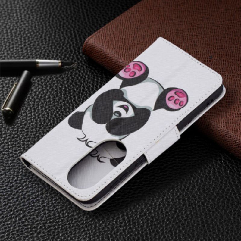 Housse Pour Huawei P50 Panda Sur Le Bambou