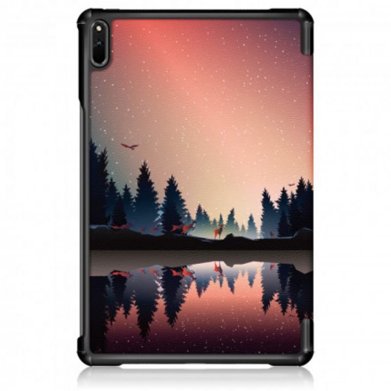 Smart Case Coque Pour Huawei MatePad 11 (2021) Renforcée Forêt